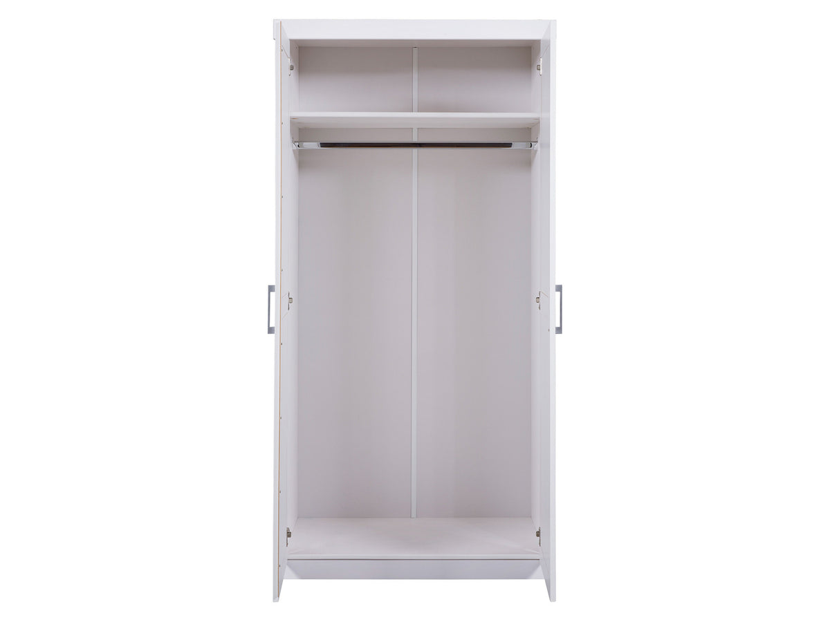 Armoire à vêtements en pin massif, veines naturelles