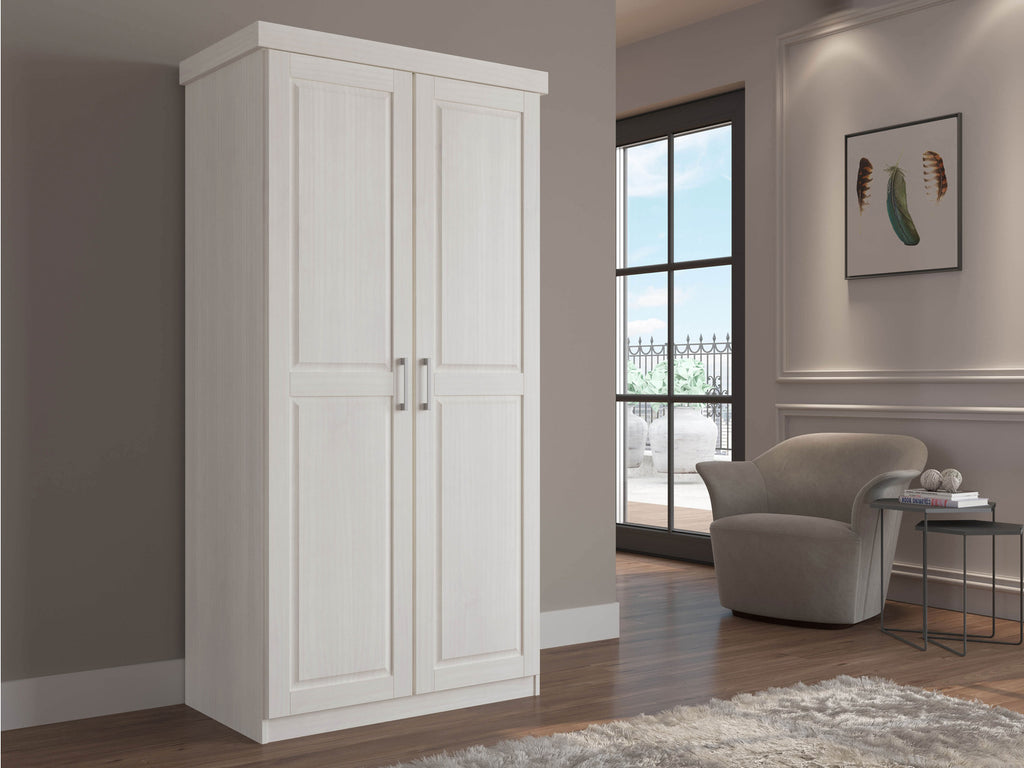Armoire à vêtements en pin massif, veines naturelles