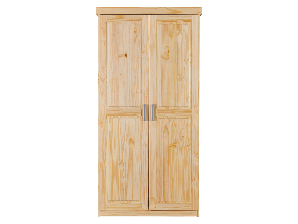 Armoire à vêtements en pin massif, veines naturelles