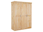 Armoire à vêtements en pin massif, veines naturelles