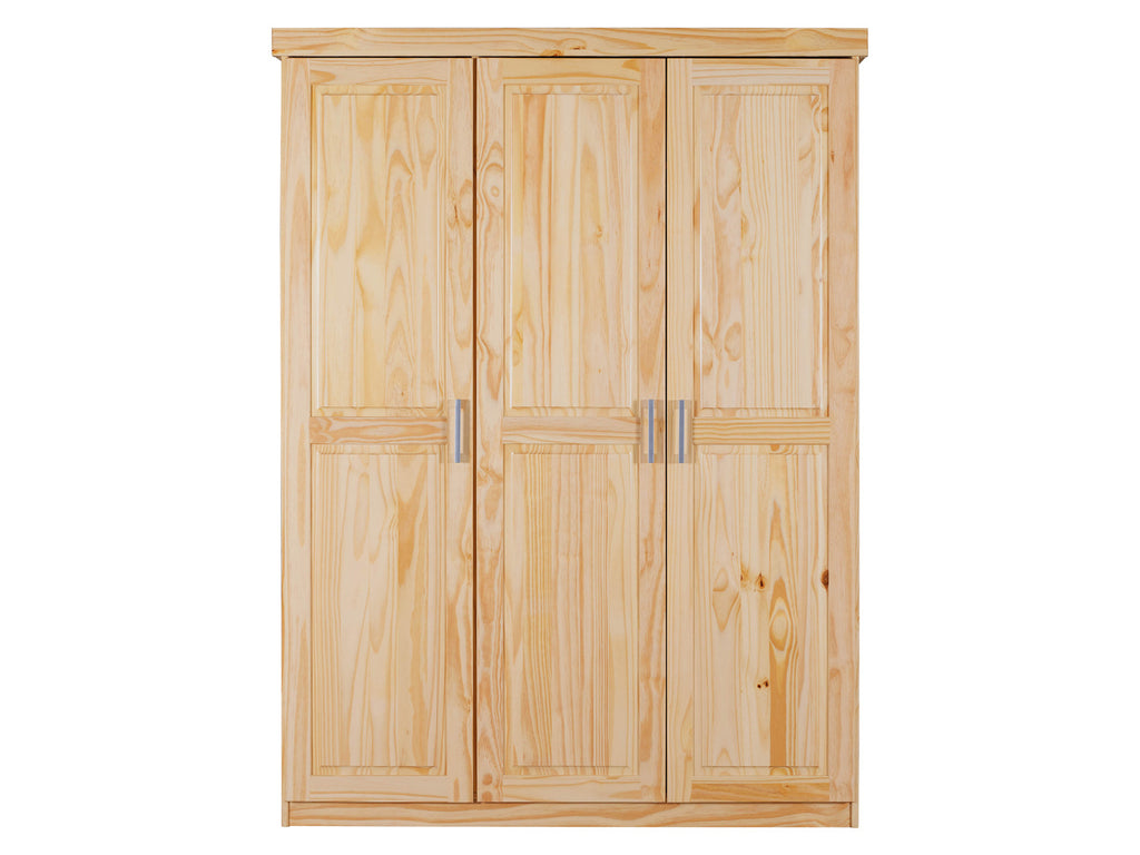 Armoire à vêtements en pin massif, veines naturelles