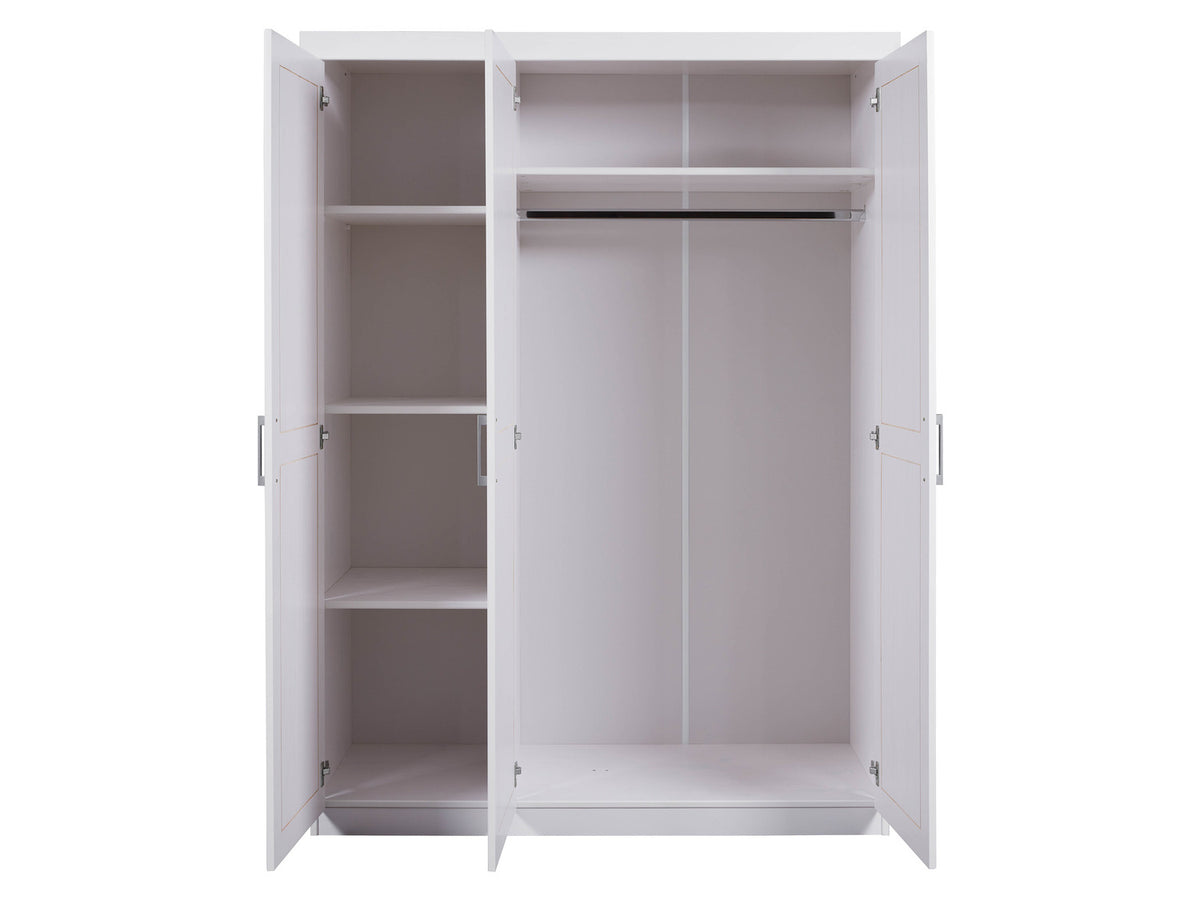 Armoire à vêtements en pin massif, veines naturelles