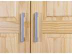 Armoire à vêtements en pin massif, veines naturelles