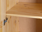 Armoire à vêtements en pin massif, veines naturelles