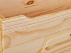Coffre à jouets en bois massif Emel, 89 x 53 x 47 cm