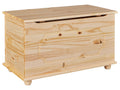 Coffre à jouets en bois massif Emel, 89 x 53 x 47 cm