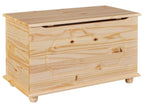 Coffre à jouets en bois massif Emel, 89 x 53 x 47 cm