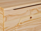 Coffre à jouets en bois massif Emel, 89 x 53 x 47 cm