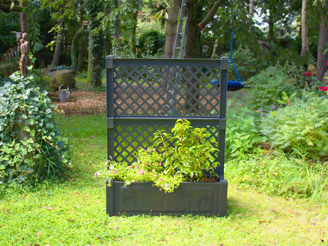 Bac à plantes avec treillis central, l 100 x H 140 x P 43 cm, 110 L