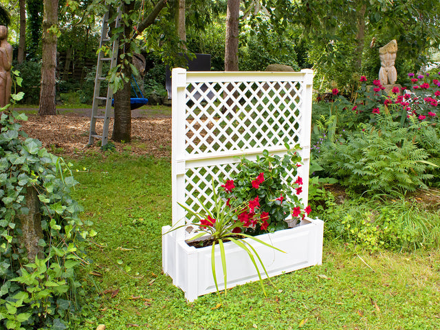 Bac à plantes avec treillis central, l 100 x H 140 x P 43 cm, 110 L