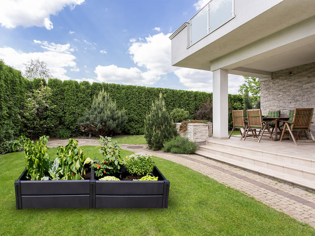 Carré potager surélevé Demeter, anthracite