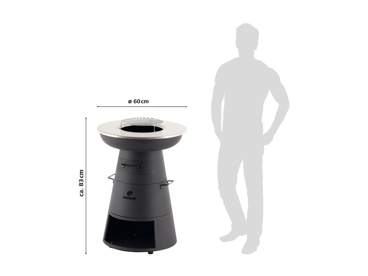Brasero 2 en 1 avec plancha, Ø 27,5 cm