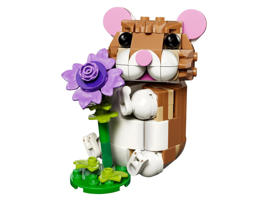 31376 Hamster mignon avec fleur 3-en-1