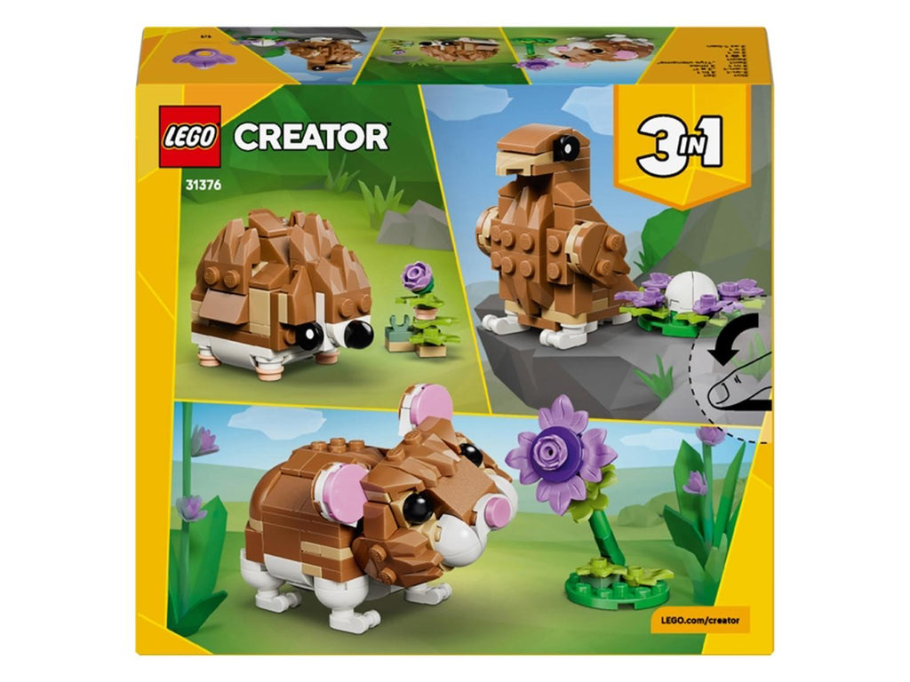31376 Hamster mignon avec fleur 3-en-1