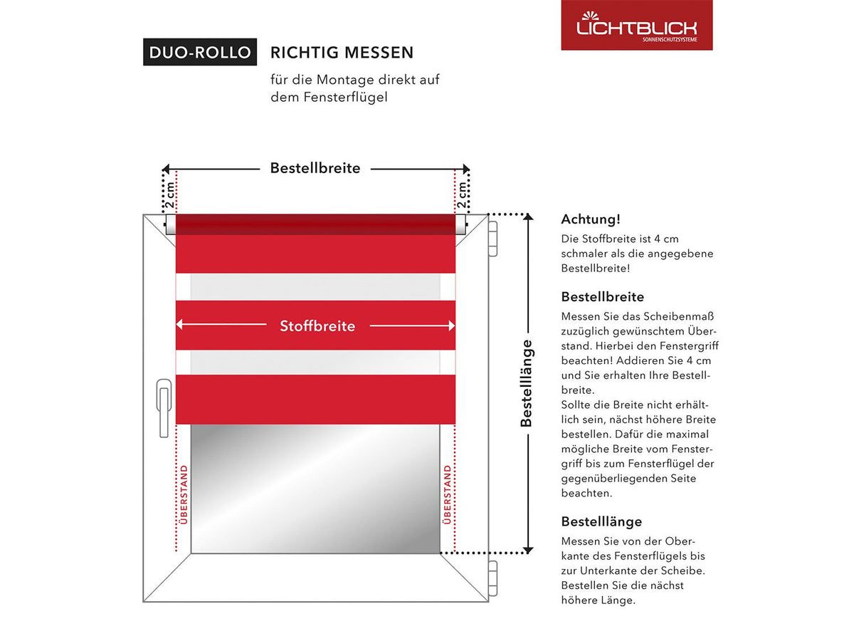 Store enrouleur Duo Klemmfix, à partir de 45 x 150 cm