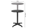 2 en 1 : Table de bistrot et mange-debout