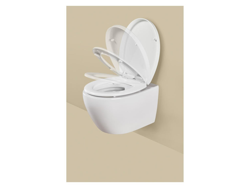 Abattant de WC en thermoplastique, avec fermeture en douceur