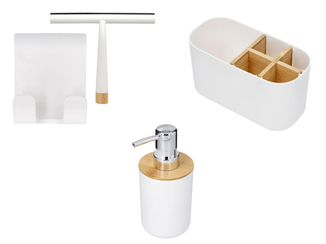 Accessoire de salle de bains en bambou