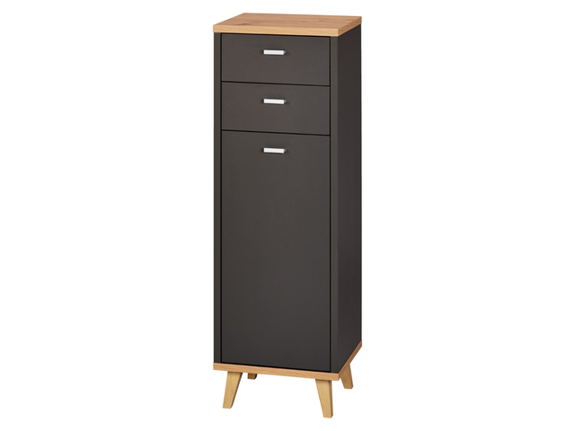 Armoire de rechange Corfu avec 1 porte et 2 tiroirs chêne Artisan/anthracite