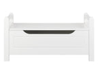 Banquette avec espace de rangement, 88 x 43 x 38 cm, blanc