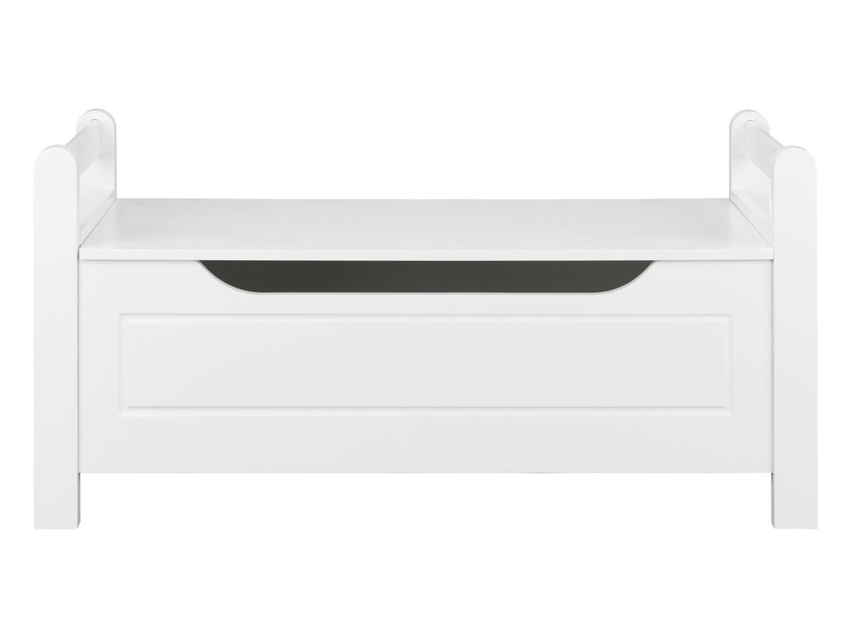 Banquette avec espace de rangement, 88 x 43 x 38 cm, blanc