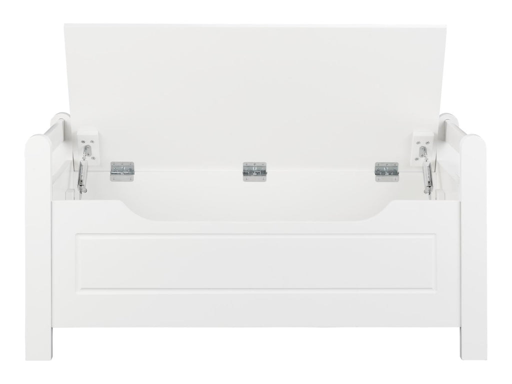 Banquette avec espace de rangement, 88 x 43 x 38 cm, blanc