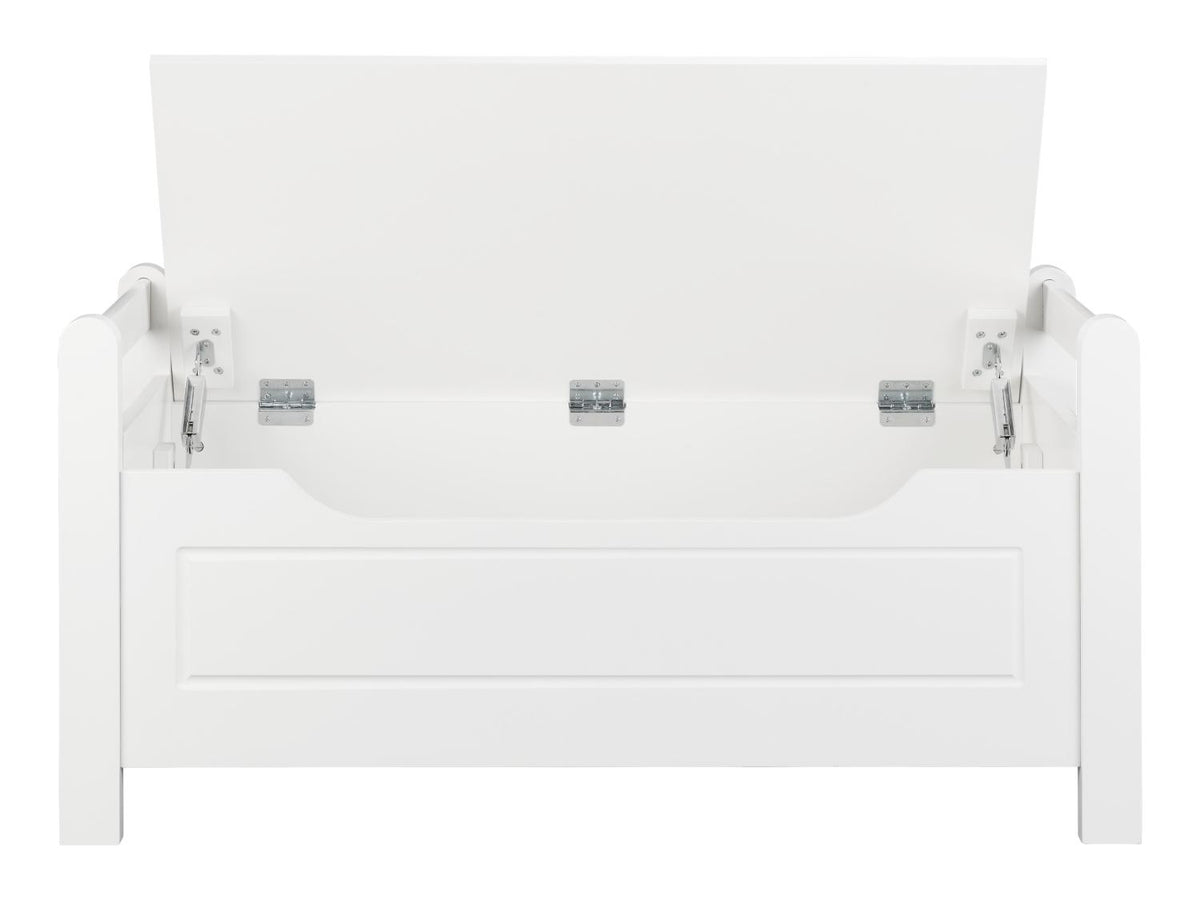 Banquette avec espace de rangement, 88 x 43 x 38 cm, blanc