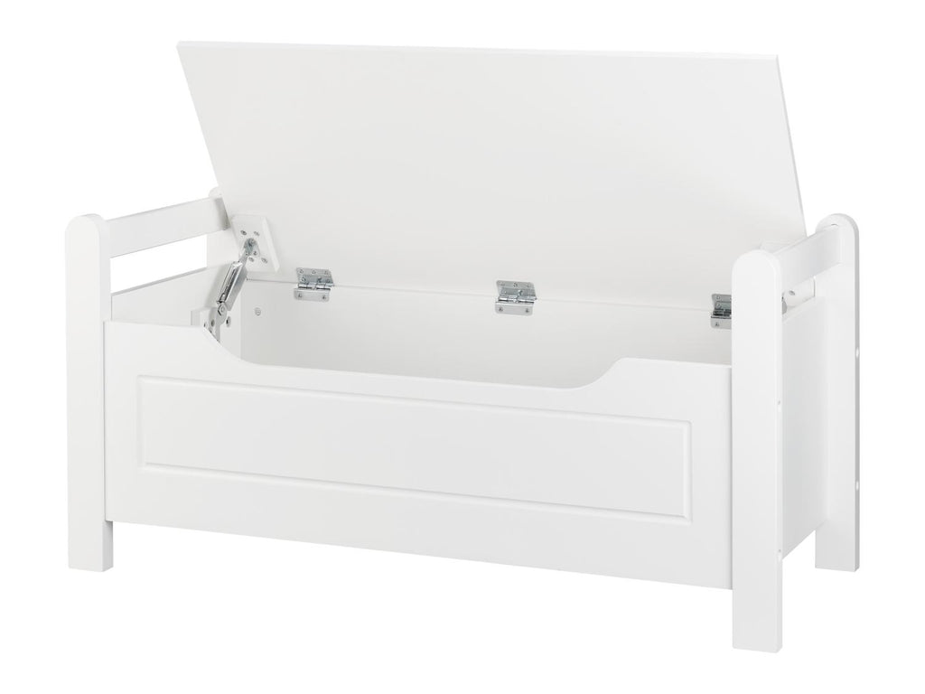 Banquette avec espace de rangement, 88 x 43 x 38 cm, blanc