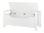 Banquette avec espace de rangement, 88 x 43 x 38 cm, blanc