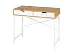 Bureau, 95 x 48 x 76,3 cm, blanc/imitation chêne