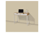 Bureau, 95 x 48 x 76,3 cm, blanc/imitation chêne