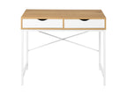 Bureau, 95 x 48 x 76,3 cm, blanc/imitation chêne