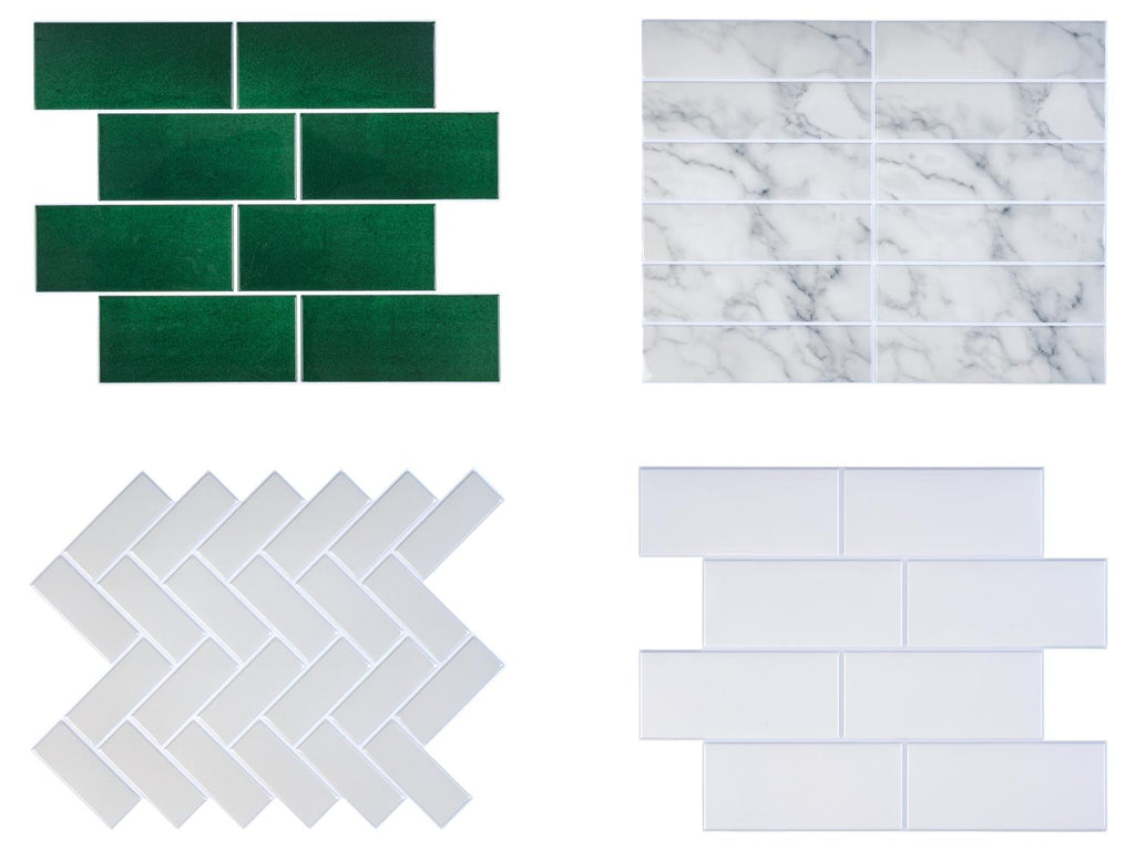 Carrelage adhésif mural décoratif, 10 pièces