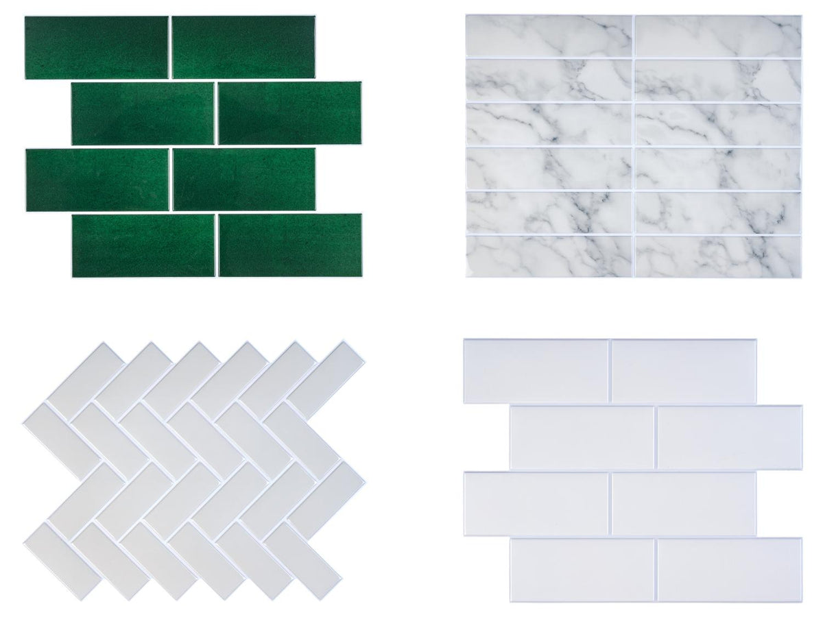 Carrelage adhésif mural décoratif, 10 pièces