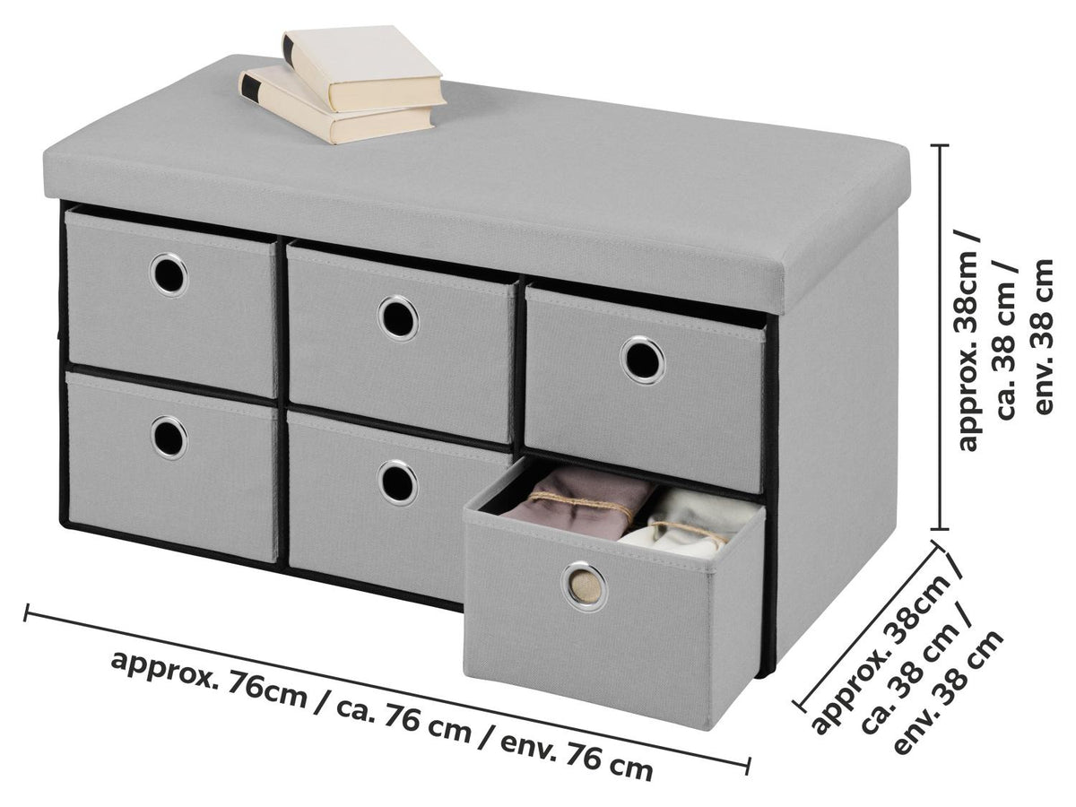 Coffre de rangement, 6 compartiments