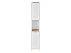 Colonne de salle de bains Boston, 34,2 x 186,2 x 28 cm, blanc/imitation chêne