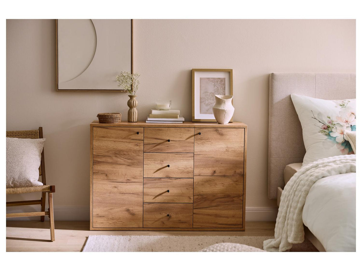 Commode Verona, 116 x 80 x 35 cm, imitation chêne