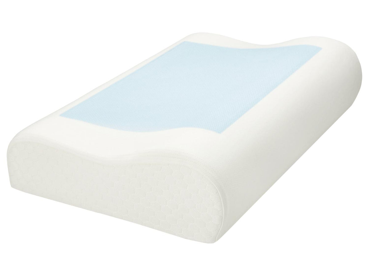 Coussin cale-nuque avec gel, 48 x 30 x 11 cm
