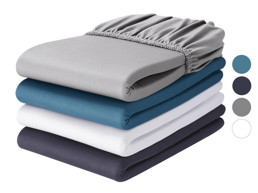 Drap-housse en jersey microfibre, 180-200 x 200 cm