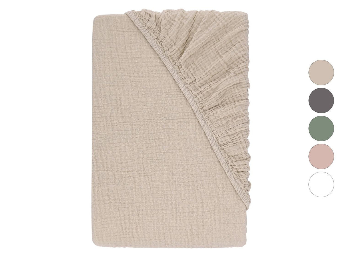 Drap-housse en mousseline, 140-160 x 200 cm