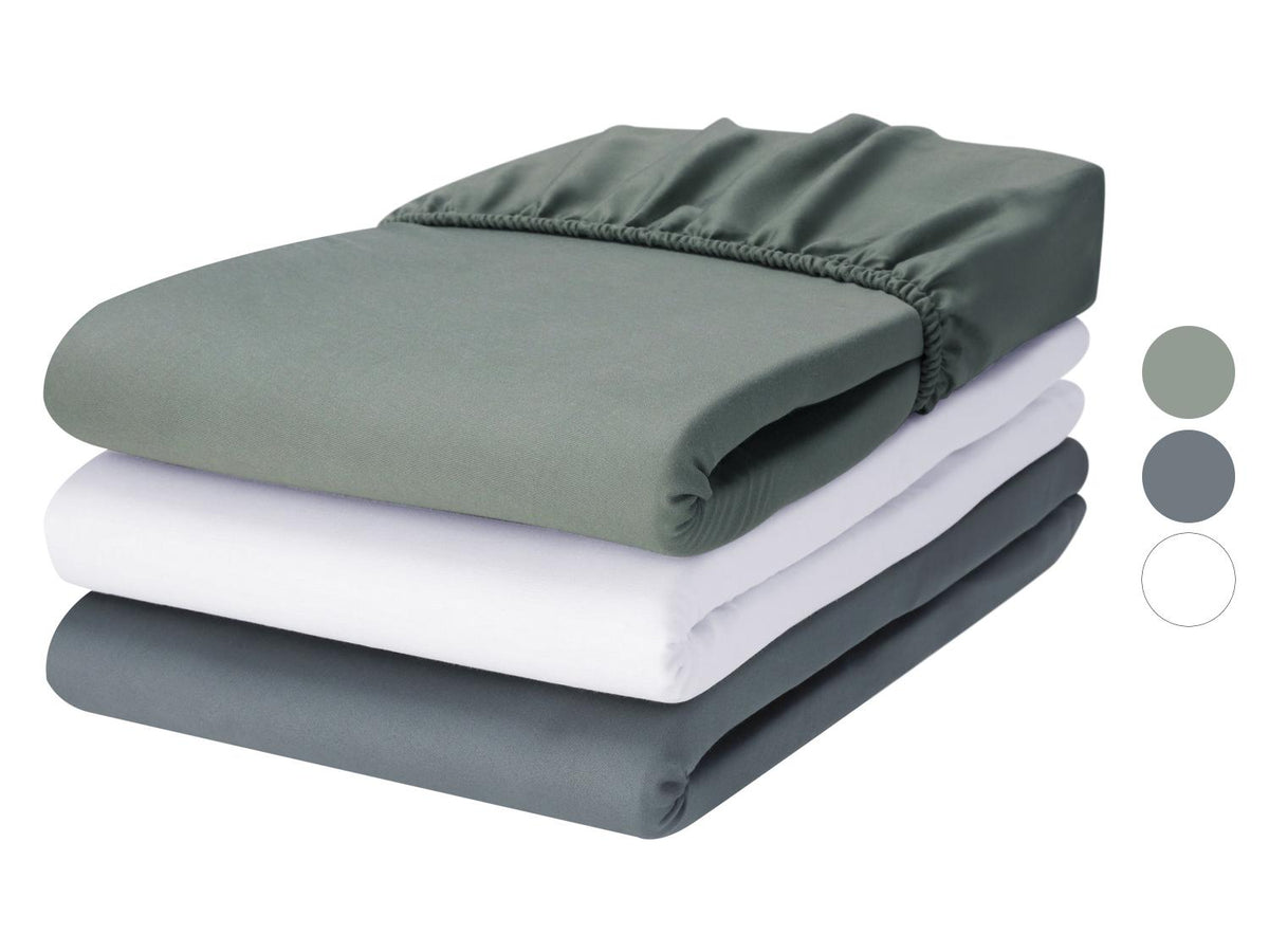 Drap-housse en satin, 180-200 x 200 cm