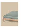 Drap-housse en satin, 180-200 x 200 cm