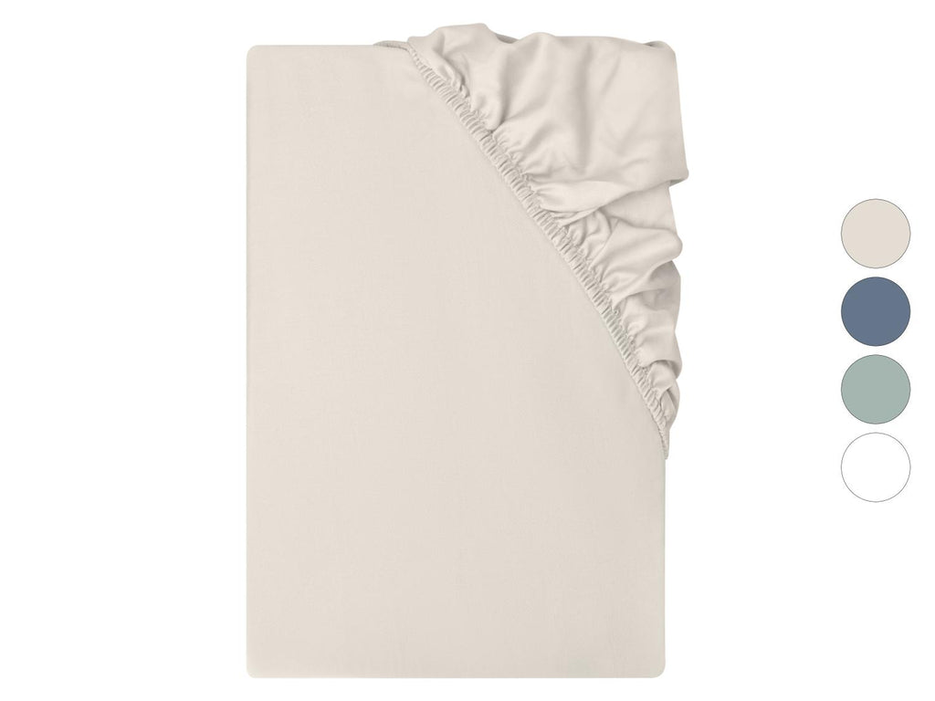 Drap-housse en satin de coton, 90-100 x 200 cm