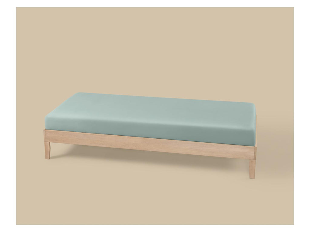 Drap-housse en satin de coton, 90-100 x 200 cm