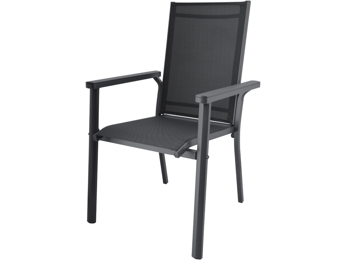Fauteuil en aluminium anthracite Houston