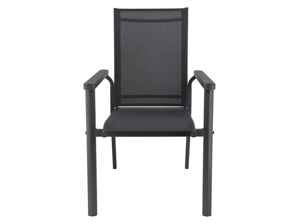 Fauteuil en aluminium anthracite Houston