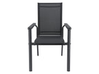Fauteuil en aluminium anthracite Houston