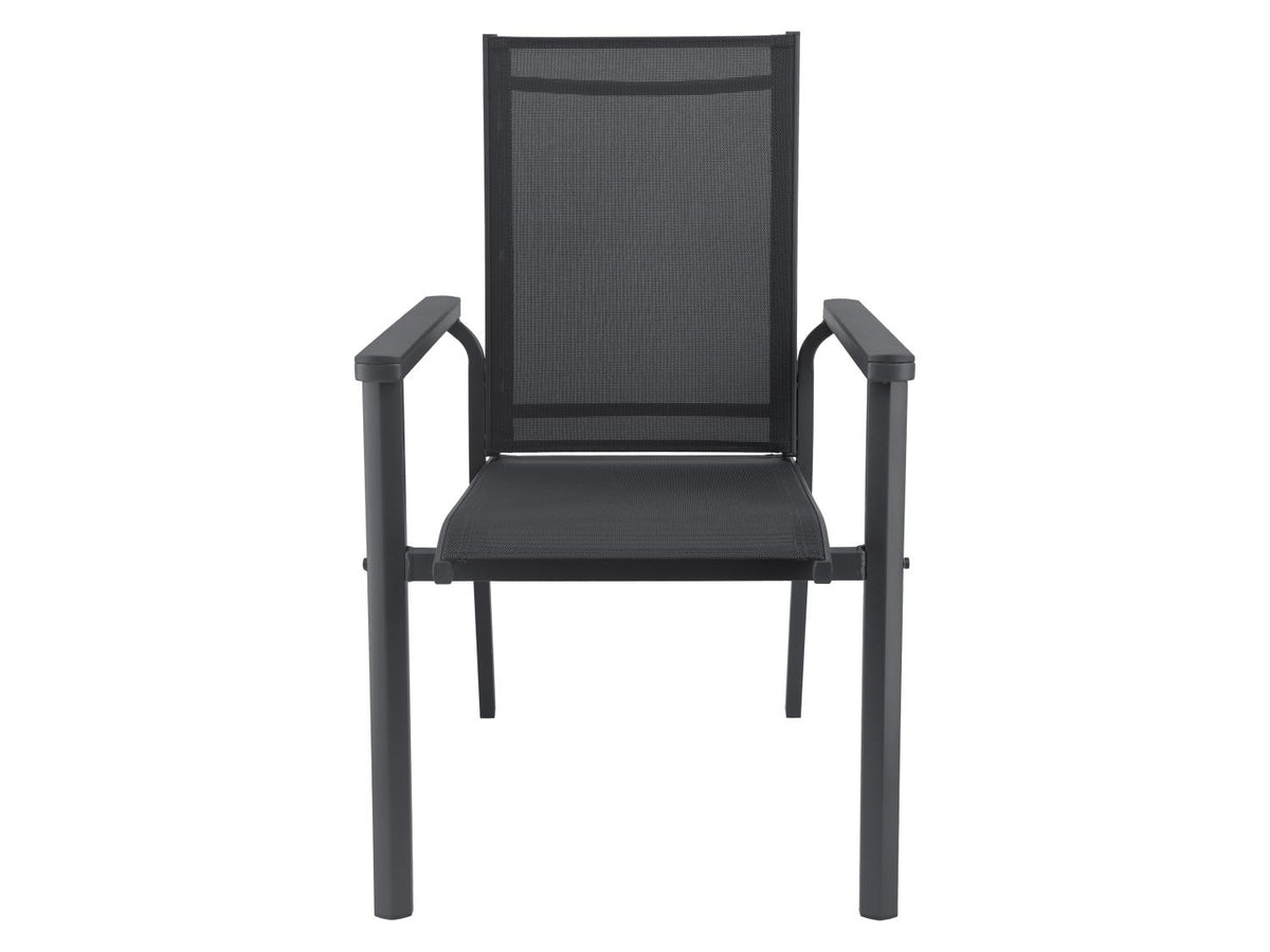 Fauteuil en aluminium anthracite Houston