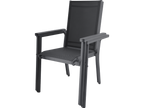 Fauteuil en aluminium anthracite Houston
