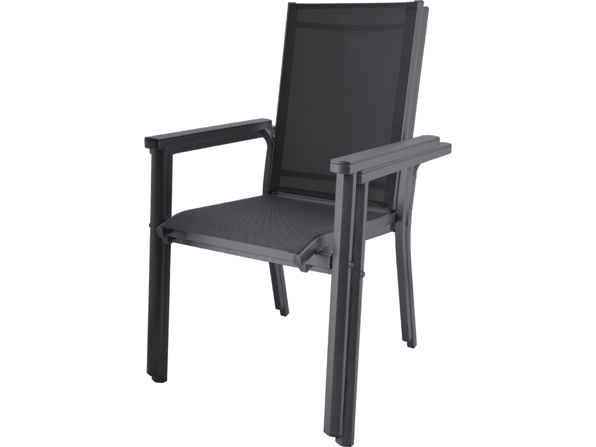 Fauteuil en aluminium anthracite Houston